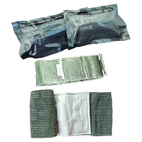 2 Pieces Trauma Bandage 6" Emergency Military Style Battle Wound Dressing First Aid - Walmart.com