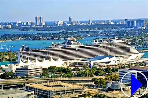 Ships and Cruise Ships | Port Miami | Live Webcam | Florida