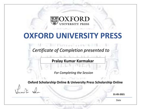 (PDF) Certificate of Completion presented to me by Oxford University Press