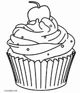 Happy Birthday Cupcake Coloring Pages At GetColoringscom  Free sketch template