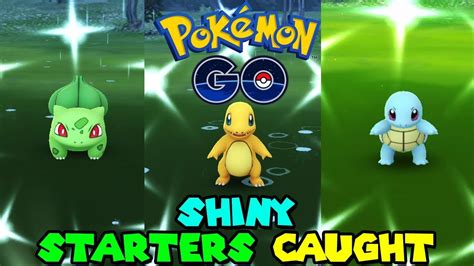 ALL GEN 1 SHINY STARTER POKEMON CAUGHT IN POKEMON GO - BULBASAUR ...