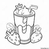 Strawberry Milkshake With Sprinkles Coloring Page  Pagescom sketch template