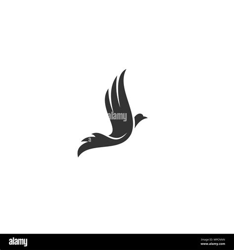 Bird silhouette logo design, flying bird logo, vector icons Stock ...