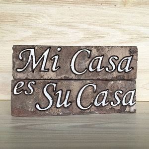 Mi Casa Es Su Casa Engraved Brick - Etsy