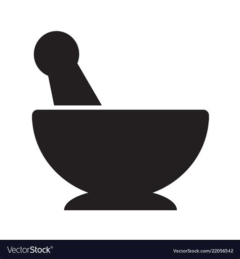 Mortar pestle icon design Royalty Free Vector Image