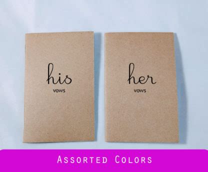 Simple Wedding Vow Books - Assorted Colors | Print2PressNYC