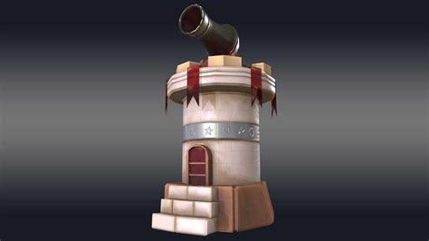 Cannon Tower 3D Model - Animatics Asset Store