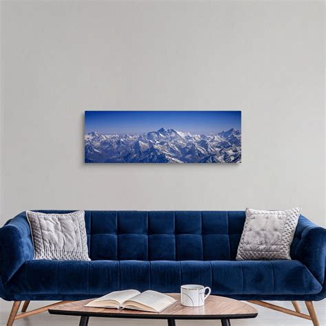 Aerial view of a mountain range, Himalayas, Kathmandu, Nepal Wall Art ...