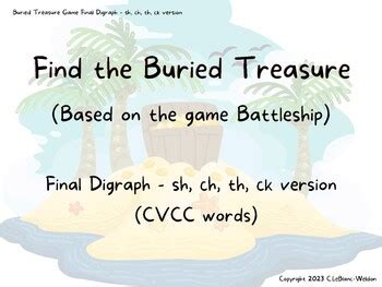 Buried Treasure Game - Final Digraphs Words Version by Golden Door Key