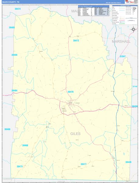 Maps of Giles County Tennessee - marketmaps.com