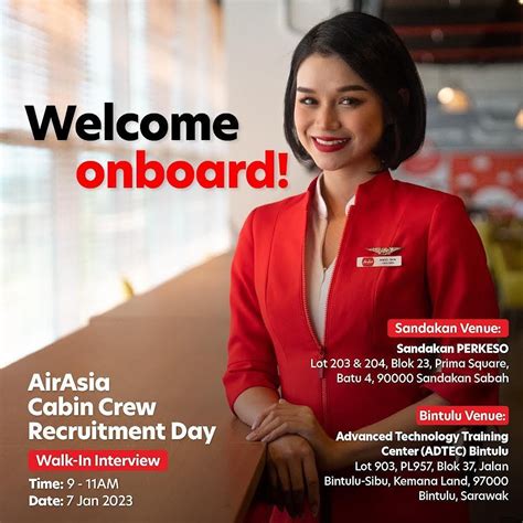 AirAsia Cabin Crew Recruitment Day [Bintulu] (07 January 2023) - Better ...