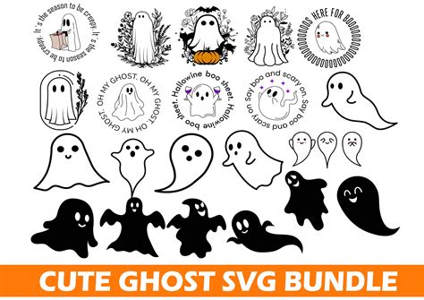 Cute Ghost SVG Bundle - svgfile.co ♥︎ © 2019-2025