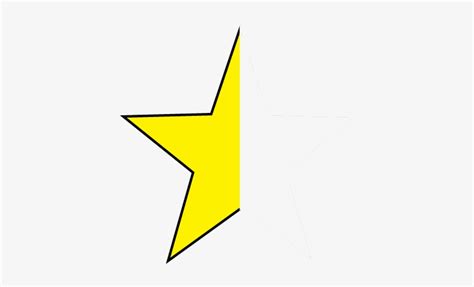 Half Star - Half Of A Yellow Star Transparent PNG - 422x422 - Free ...