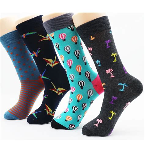 Winter Men's Fashion Dress Socks Cotton Colorful Wedding Mens Socks Novelty Hip Hop Style Socks ...