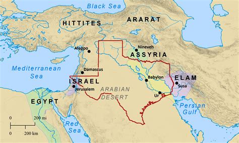 Map Of Middle East In Bible Times