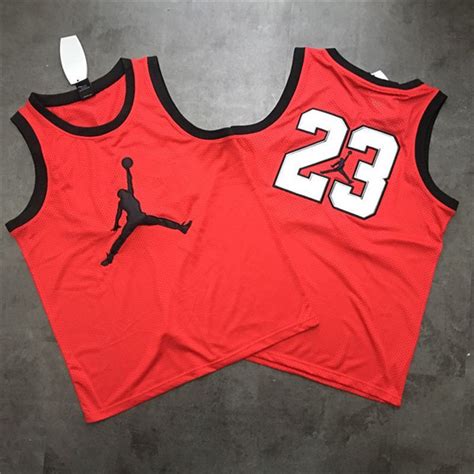 Air Jordan #23 Red Mesh Basketball Jersey