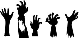 Zombie Hands Silhouette | Silhouette of Zombie Hands