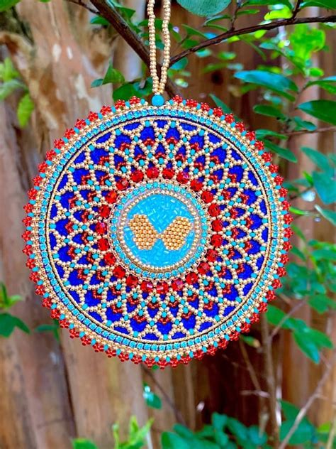 Beaded Wall Hanging Mandala Beaded Butterfly Ornament - Etsy