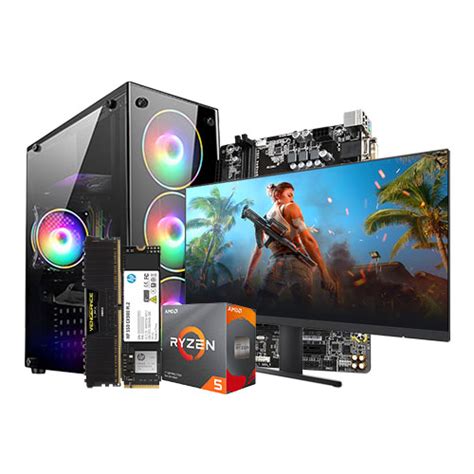 AMD Ryzen 5 5600G 16GB 120 SSD 21.45” FHD RGB Gaming PC Price In ...