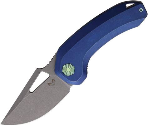 Damned Designs Djinn XL Linerlock Blue Titanium SW 14C28N Sandvik – Knives.mx