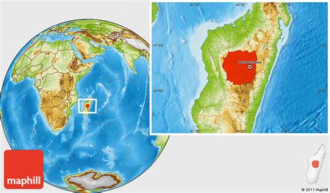 Physical Location Map of Antananarivo