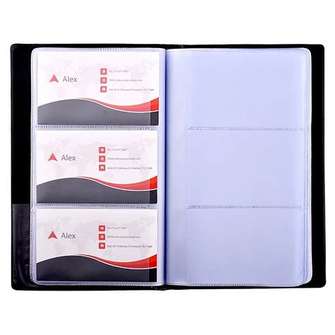 Aliexpress.com : Buy PU Leather Business Card Book Holder Journal Business Card Organizer Name ...