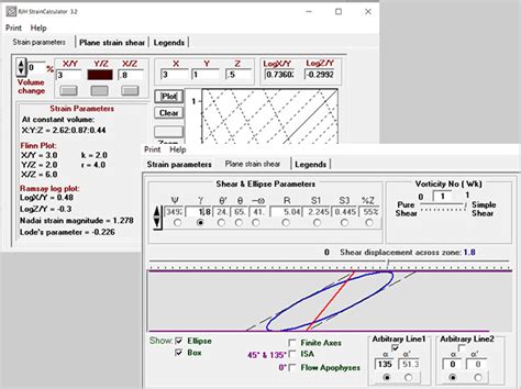 Strain and shear calculator