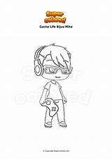 Coloring Page Gacha Life Bijuu Mike  Supercoloredcom sketch template