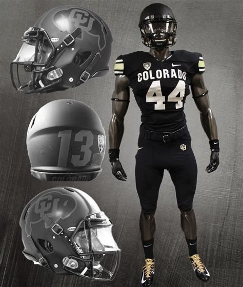 a football uniform and helmet are shown in this ad for the colorado ...