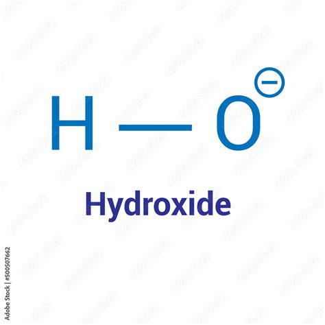 chemical structure of hydroxide anion (HO) Stock Vector | Adobe Stock