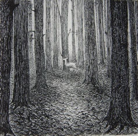 Forest Drawing Black And White