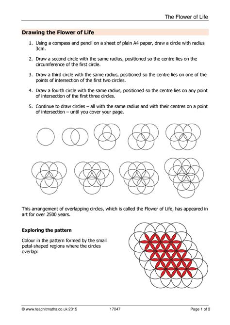 The Flower of Life | KS3-4 maths | circles | Teachit