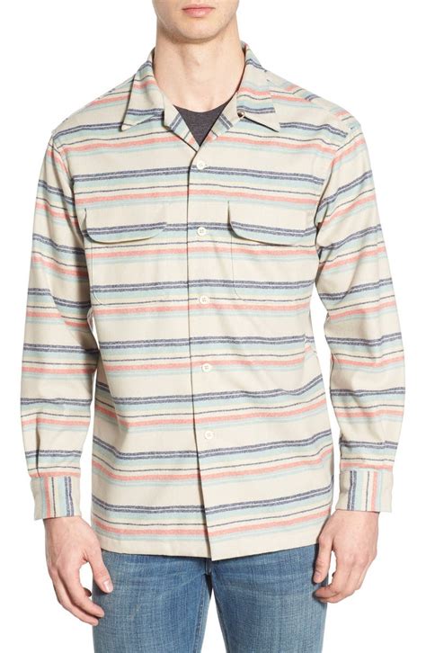 Pendleton 'Board' Stripe Wool Flannel Shirt | Nordstrom