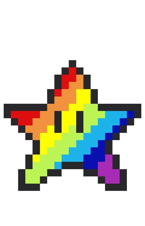 Mario rainbow star | Pixel art, Logiciel dessin, Art