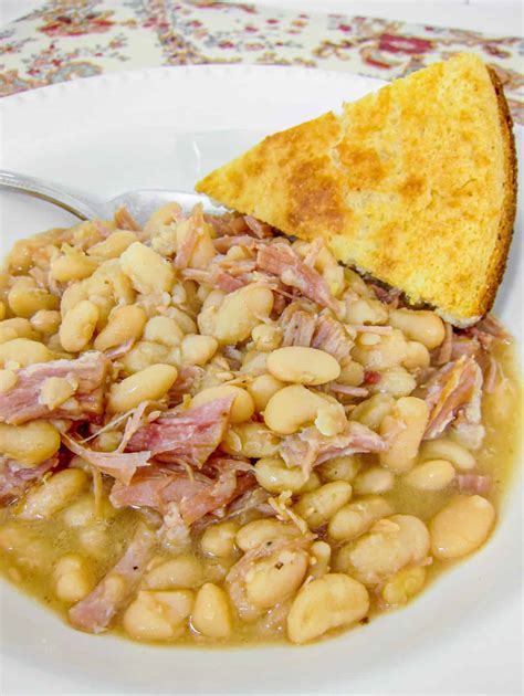 Slow Cooker Ham & White Beans - Plain Chicken