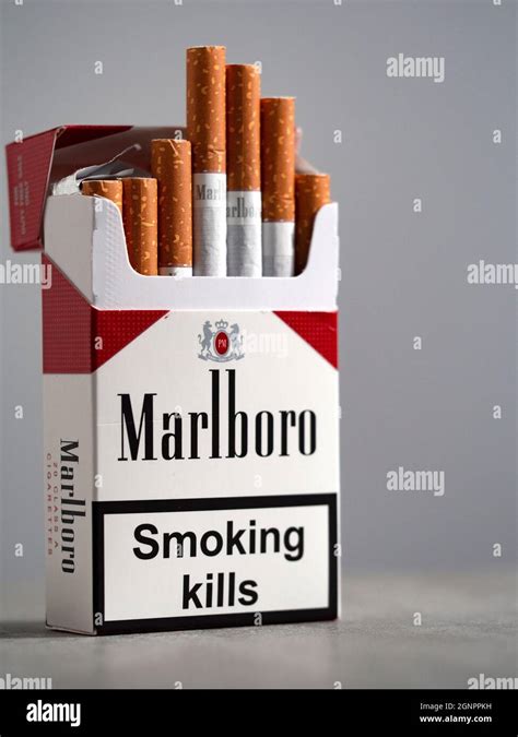 Pack of Marlboro Cigarettes, made by Philip Morris. Marlboro is the ...