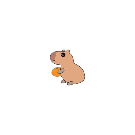 Premium Vector | Cute vector capybara with sunglasses funny