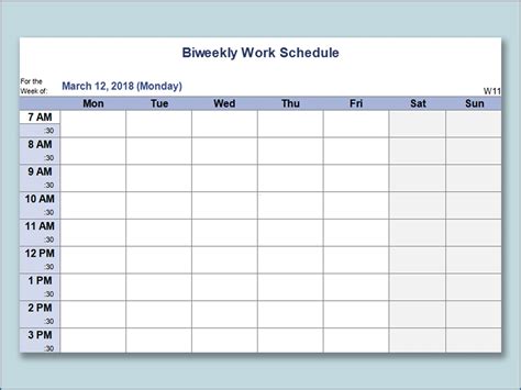 Blank Weekly Employee Schedule Template | Calendar Template 2024-2025