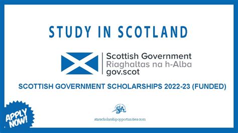 Scottish Government Scholarships 2022-23 (Funded) – Masters