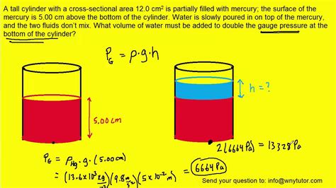 A tall cylinder with a cross-sectional area - YouTube