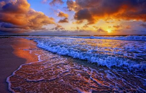 Wallpaper beach, sea, sunset, seashore images for desktop, section ...