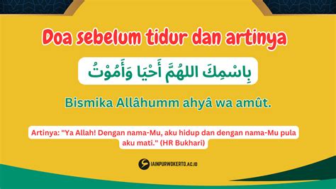 Doa sebelum tidur dan Artinya Sesuai Sunnah Nabi Muhammad SAW - Birds n Bees