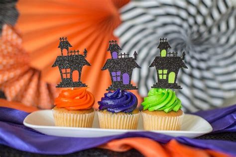 Haunted House Cupcake Toppers. Haunted House Party Decorations ...