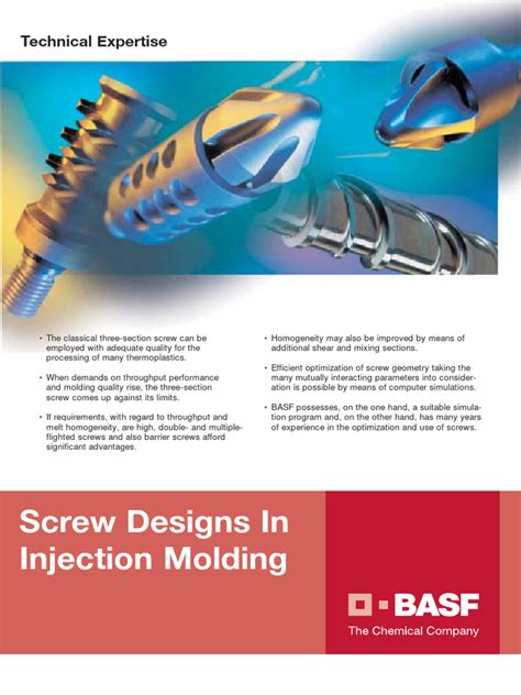 Screw Designs in Injection Moulding | PDF | Melting | Screw