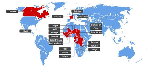 Francophone countries | Licheng