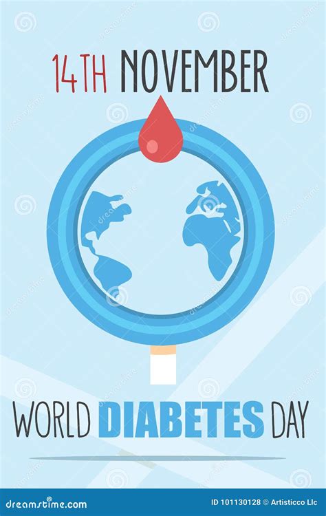 World Diabetes Day Poster stock vector. Illustration of medical - 101130128