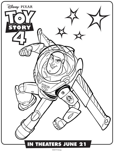 Buzz Lightyear : Toy Story 4 coloring page (Disney / Pixar) - Toy Story ...