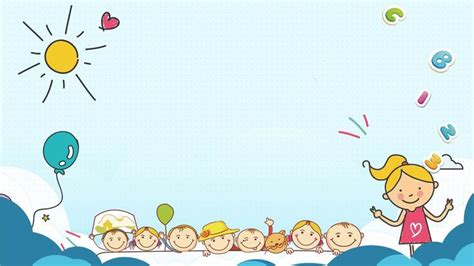 3 cute children's cartoon ppt backgrounds - Caarton | Background for powerpoint presentation ...