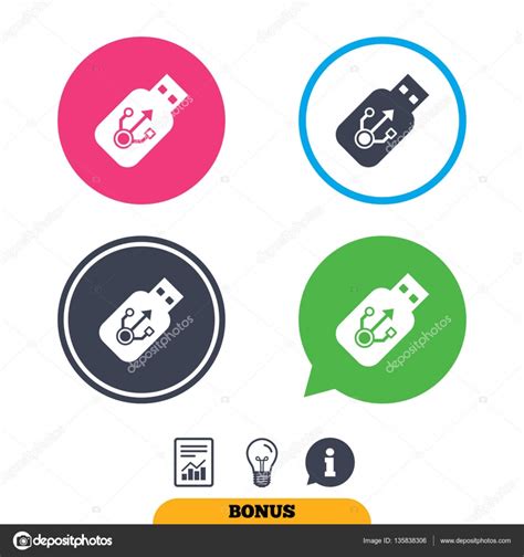 Usb sign icons. Usb flash drive stick symbol. Stock Vector by ©Blankstock 135838306