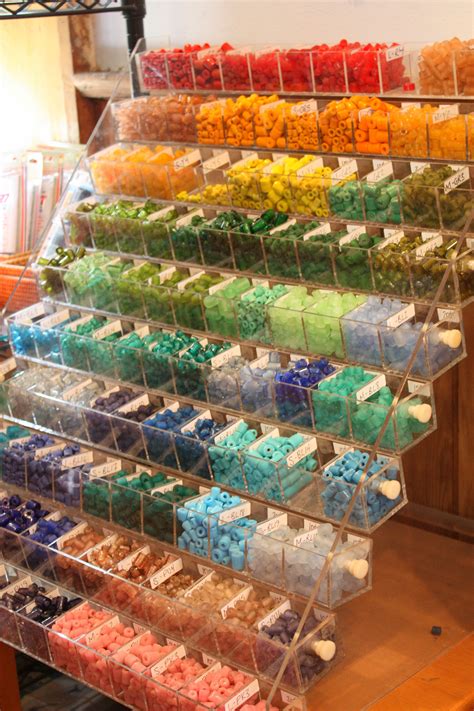 Rainbows of beads, covering our store! Bead Organization, Bead Storage ...